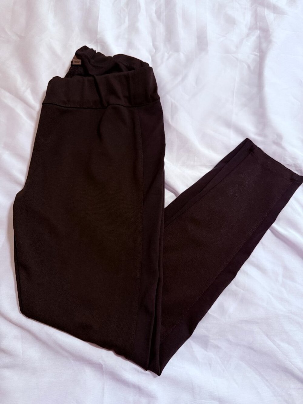 High-Waisted Black Cortefiel Leggings Size 8